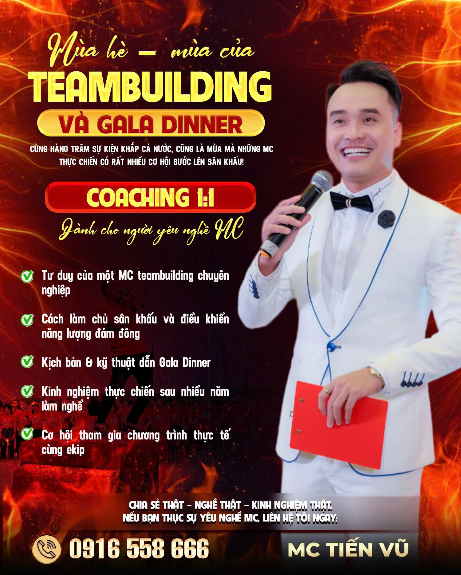 Coaching MC Teambuilding 1:1: Khóa học thực chiến dành cho người muốn bước lên sân khấu chuyên nghiệp